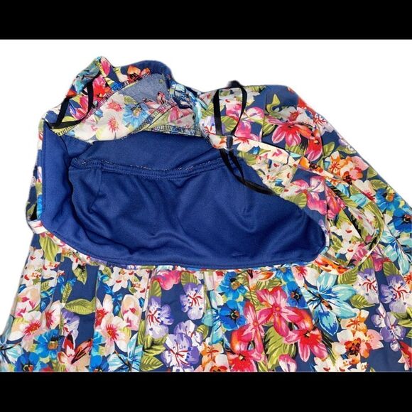 B. Smart Dress Multicolored Floral Spaghetti Straps Sundress - Picture 4 of 6